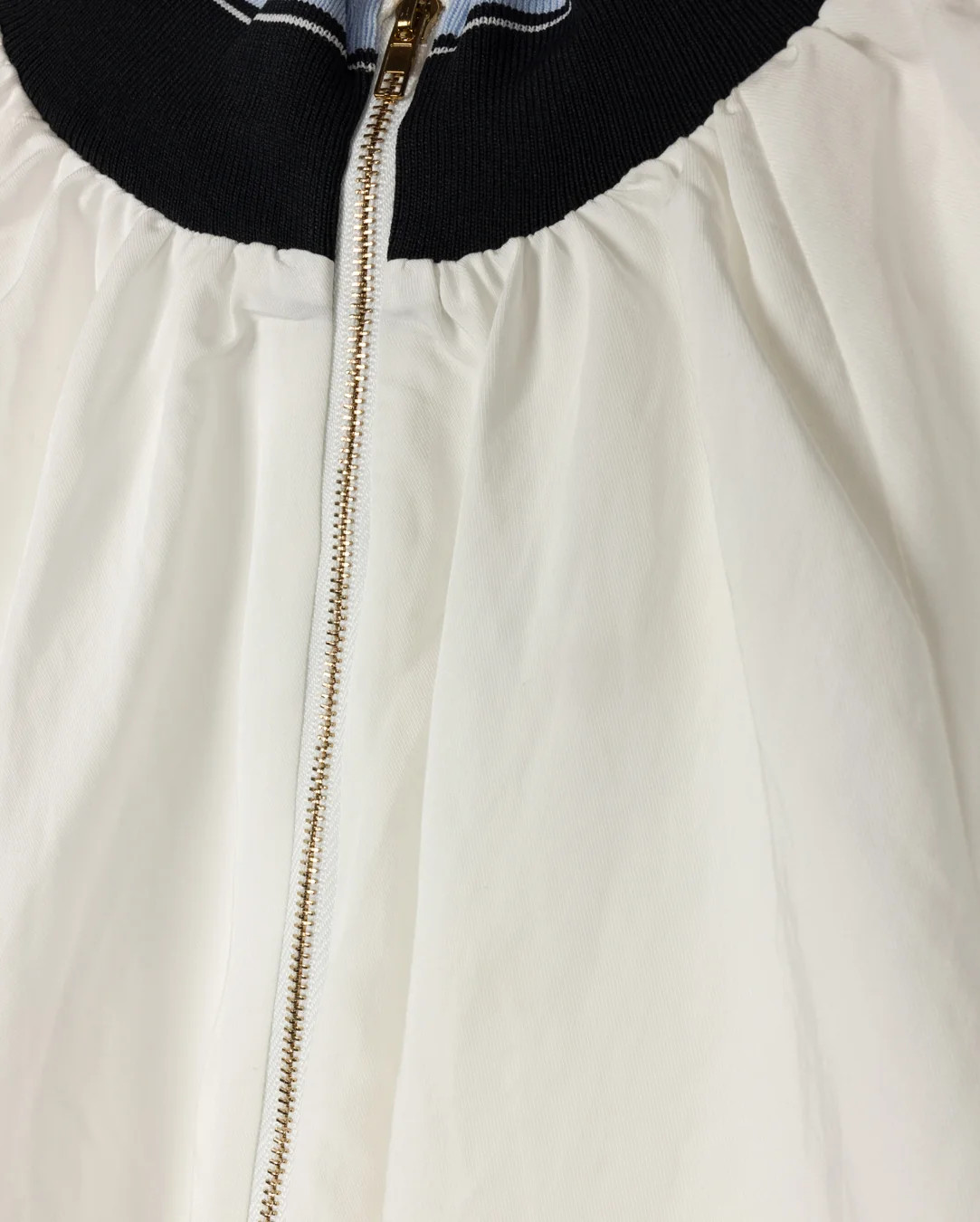 Knit And Poplin Quarter Zip Top - Image 2