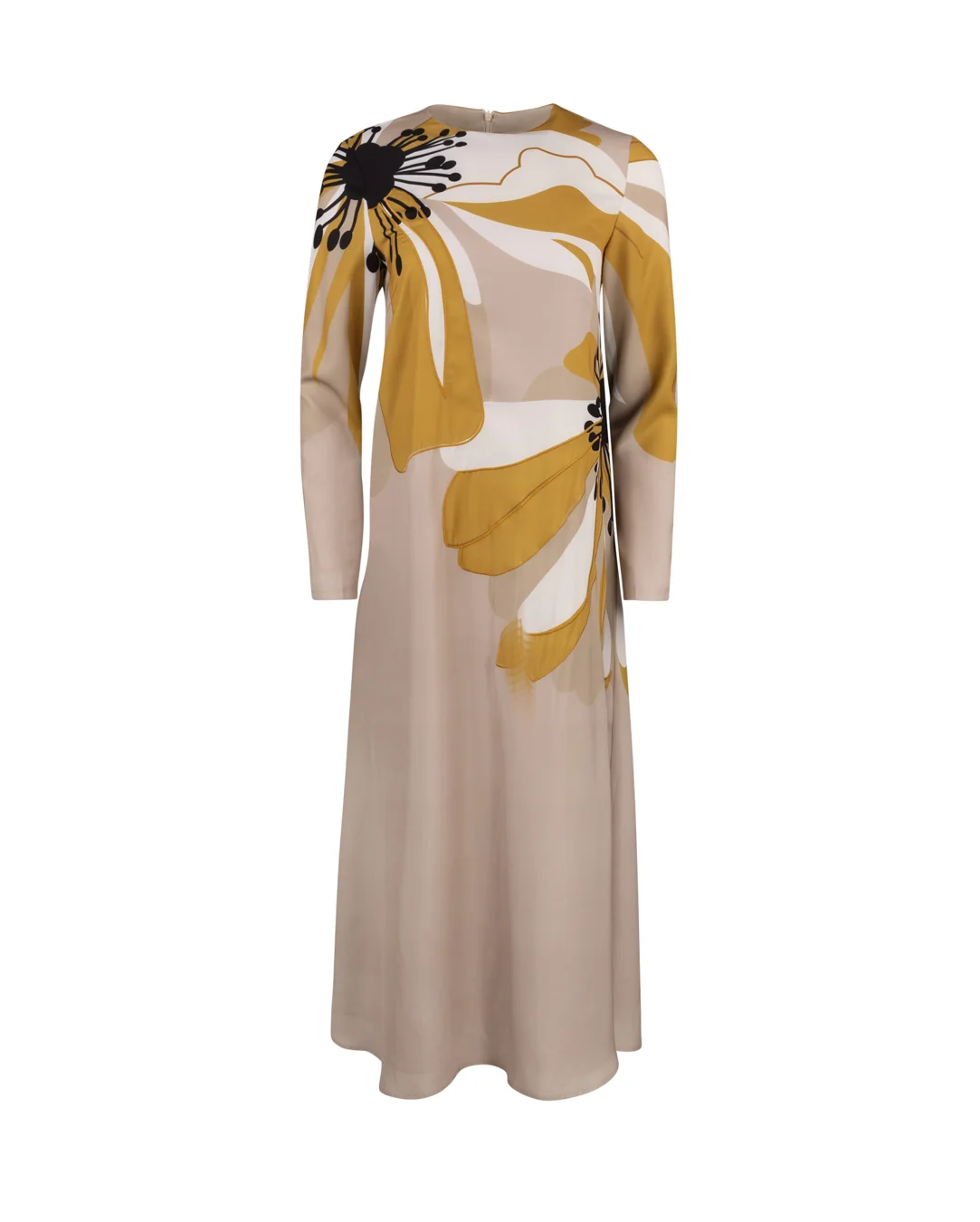 Large Flower Print Dress