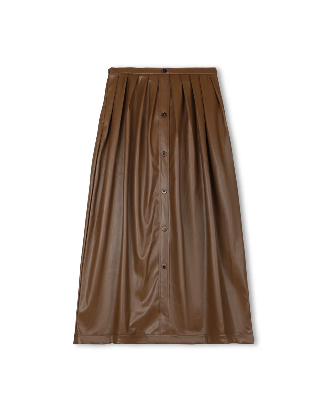 Leather Button Down Skirt