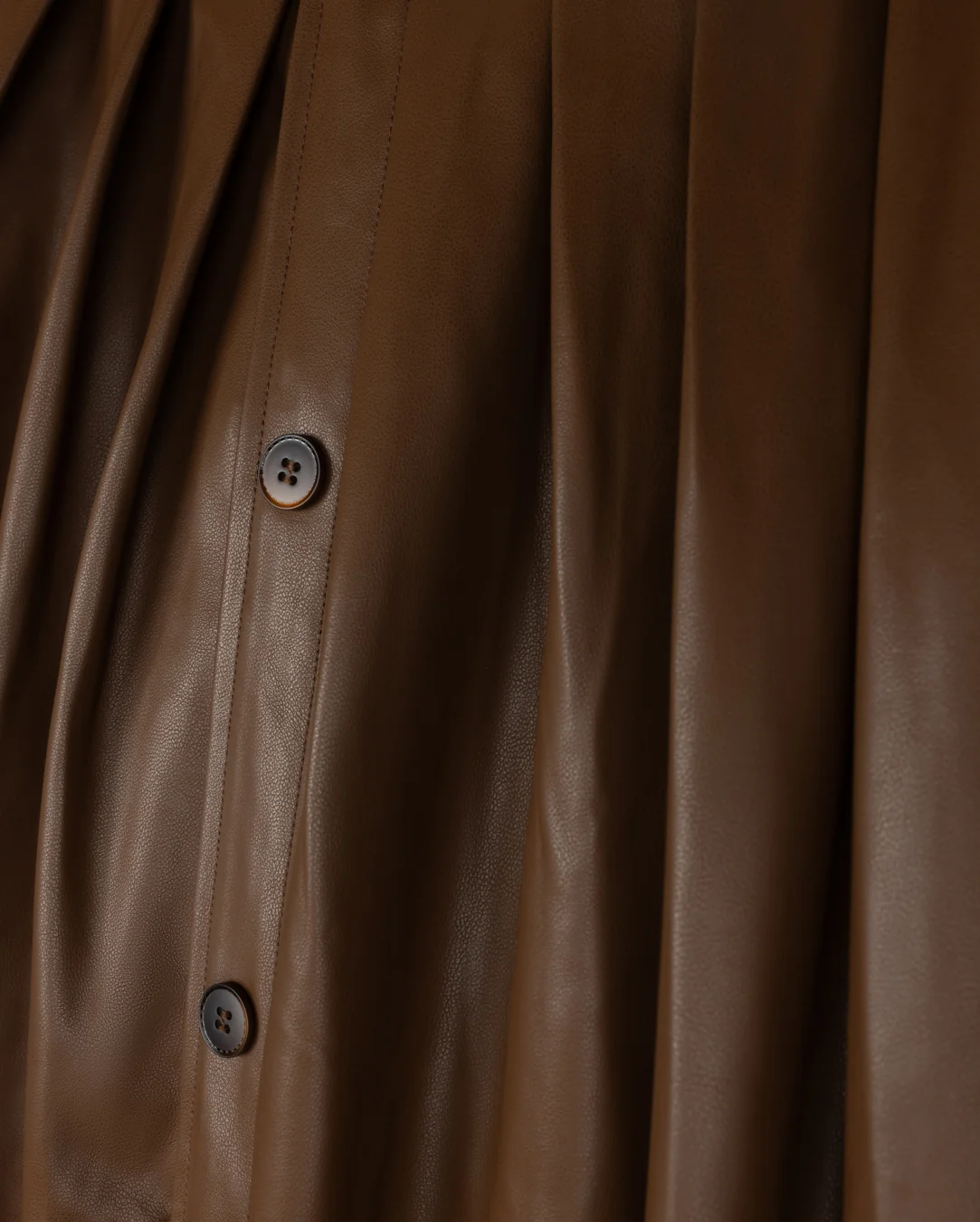 Leather Button Down Skirt - Image 2