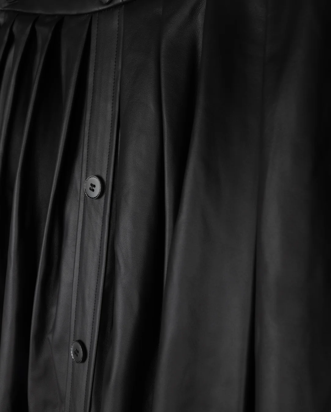 Leather Button Down Skirt - Image 4