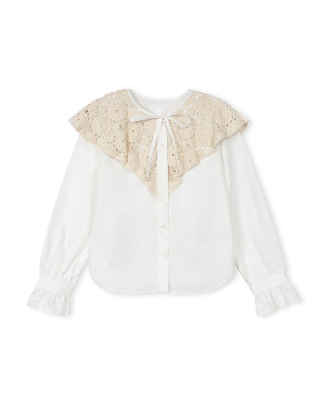 Lester Crochet Cape Blouse