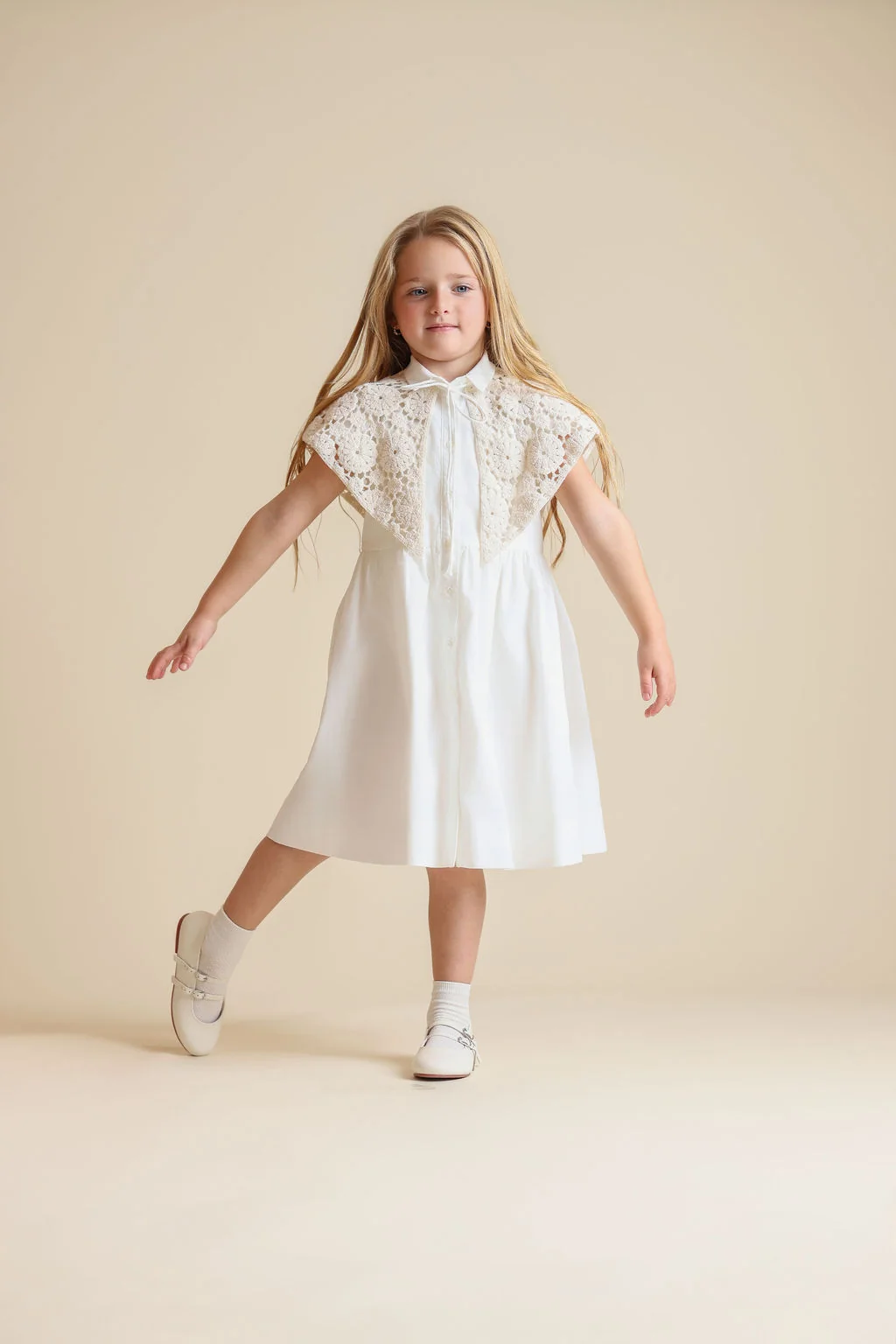 Lester Crochet Cape Dress - Image 3
