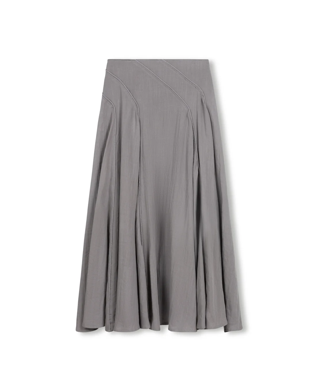 Linen Stitched Detail Maxi Skirt - Image 5