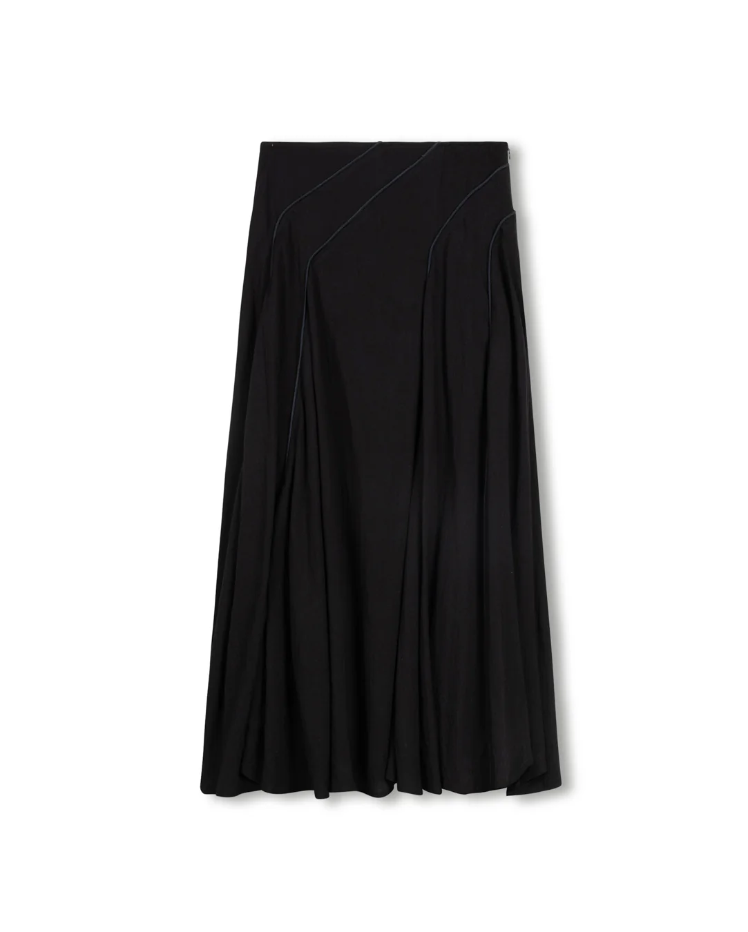 Linen Stitched Detail Maxi Skirt - Image 7