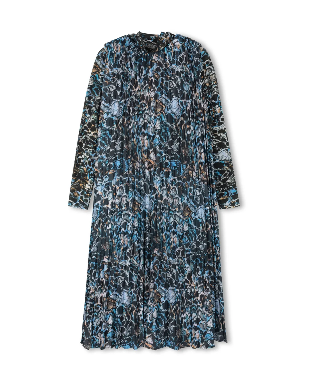 Malo Pleated Printed Mock Neck And Jumper