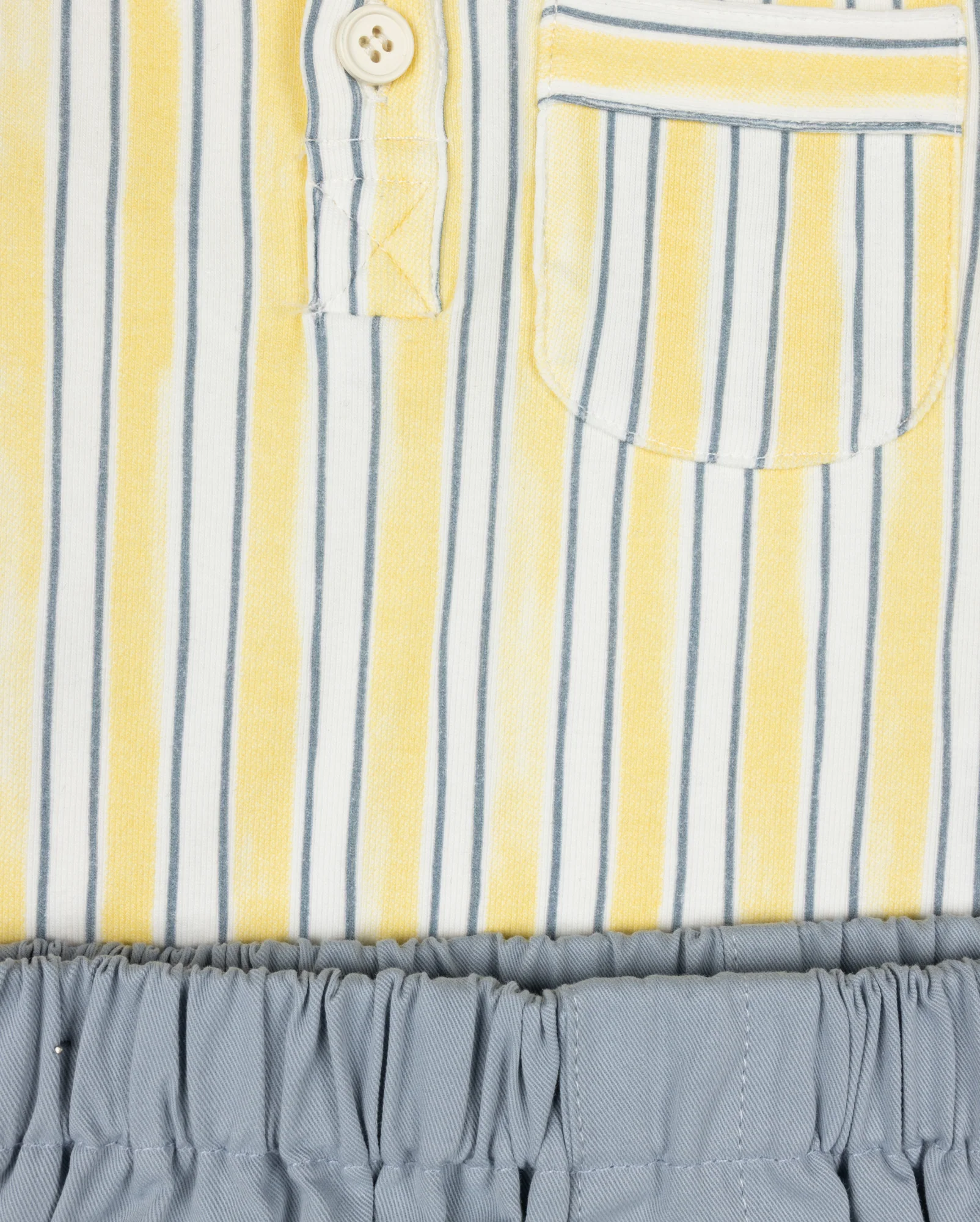 Micro Striped Baby Boy T-shirt Set - Image 4