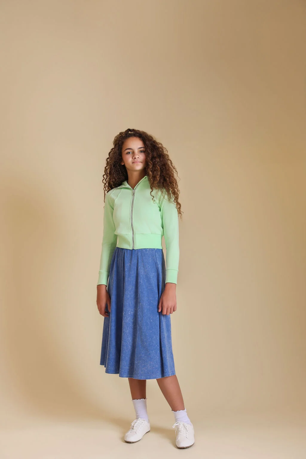 Mineral Wash Panel Flyfront Skirt - Image 4