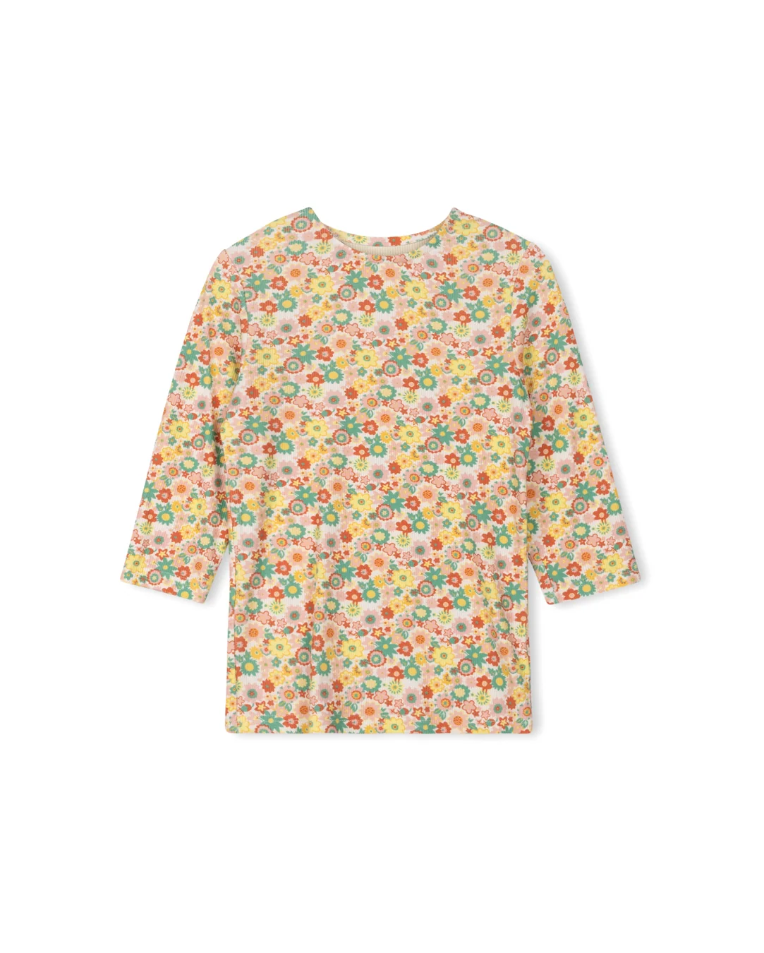 Multi Color Ribbed Floral Tee - Image 2