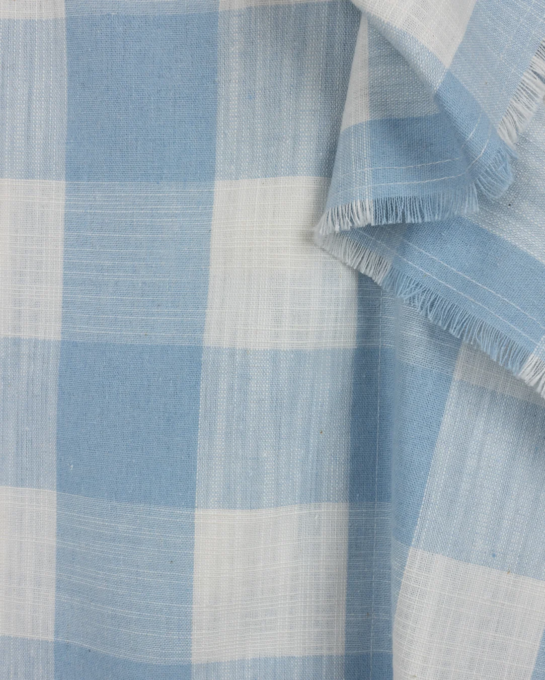 Plaid Linen Wrap Skirt - Image 2