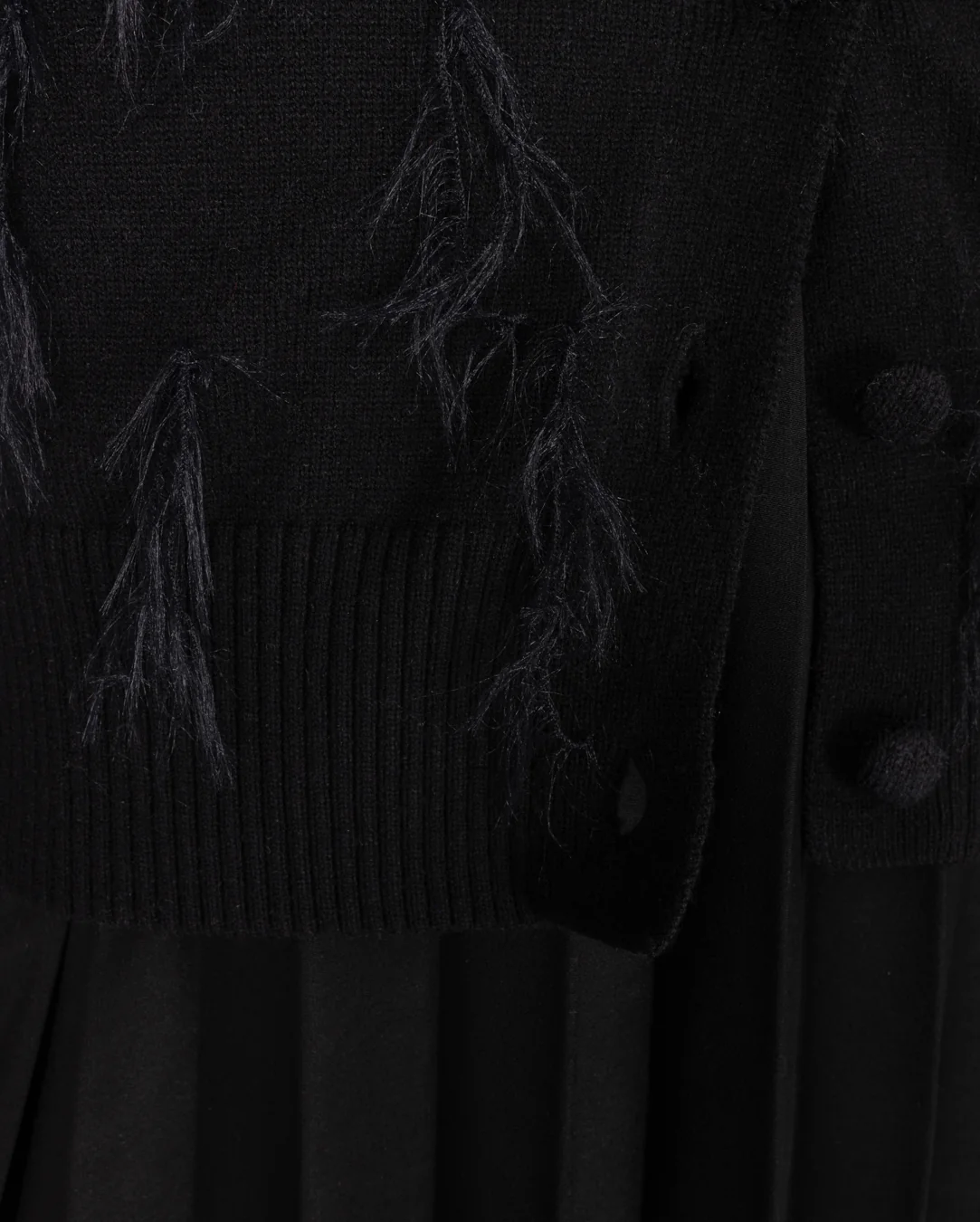 Pleated Flowy Cardiganed Jumper - Image 2