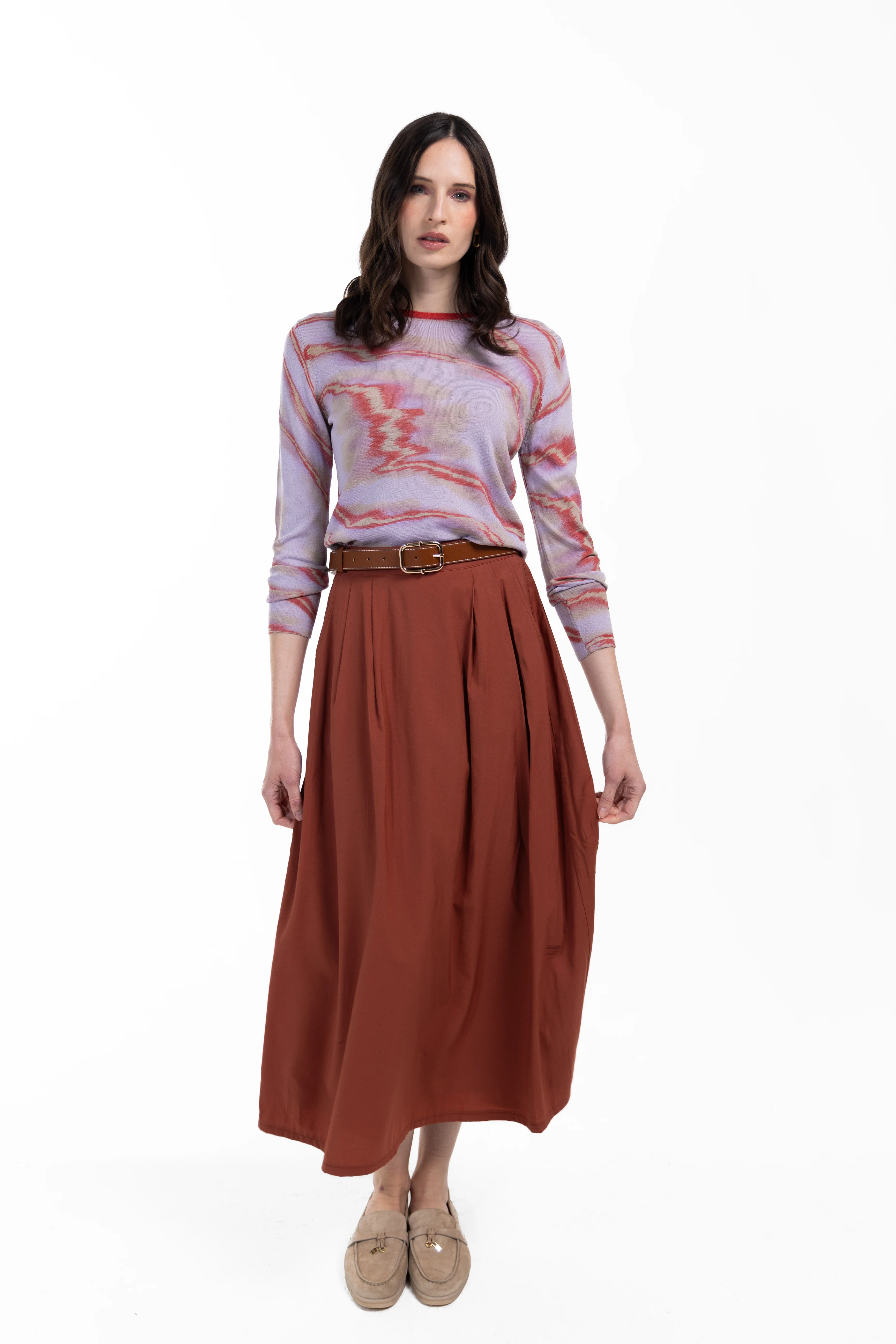 Poplin Flowy Skirt - Image 3