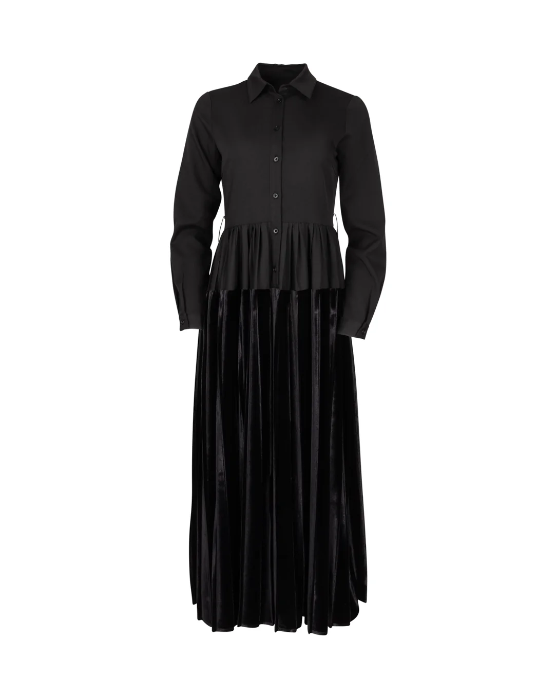 Poplin Pleated Dress
