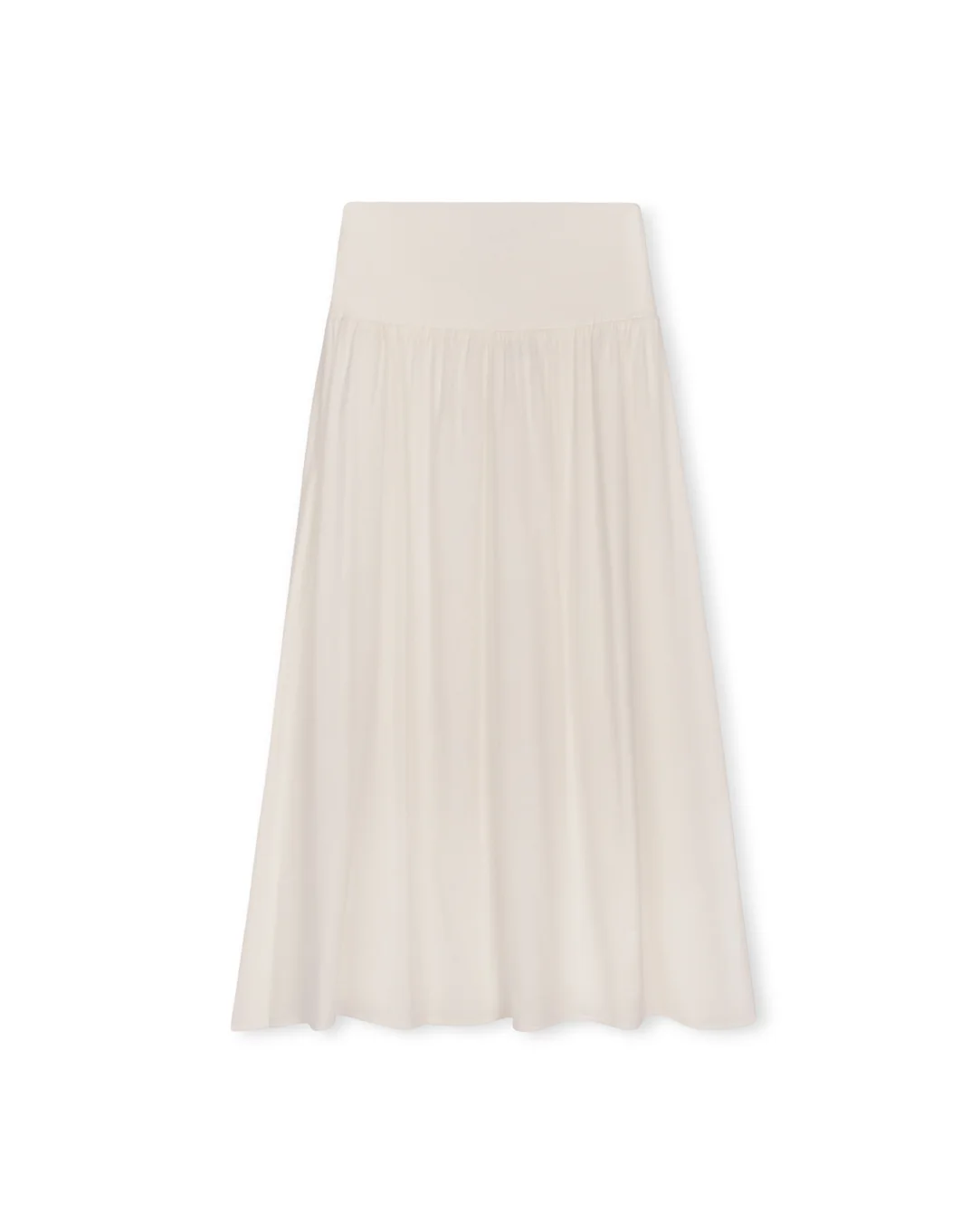 Poplin Skirt With Jersey Yolk - Image 4