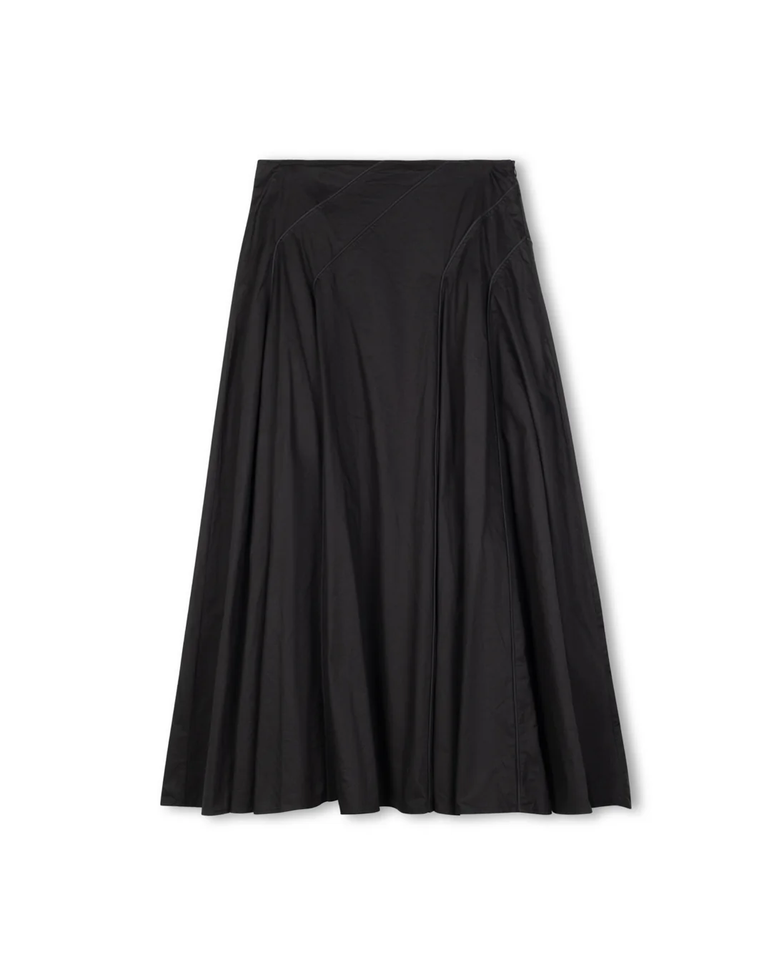 Poplin Stitched Detail Maxi Skirt - Image 5
