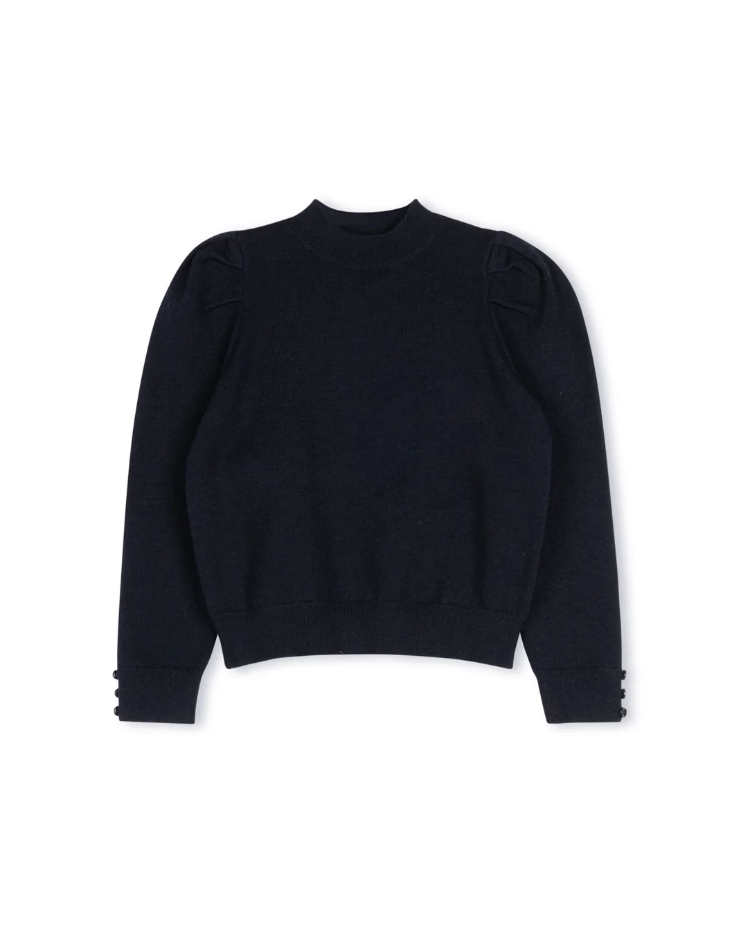 Puff Sleeve Button Cuff Sweater - Image 3