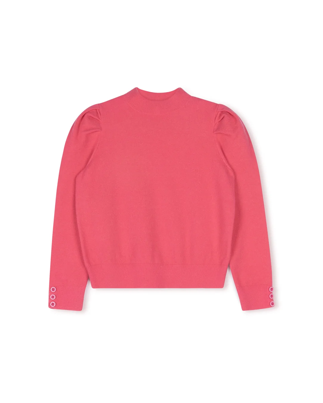 Puff Sleeve Button Cuff Sweater - Image 4
