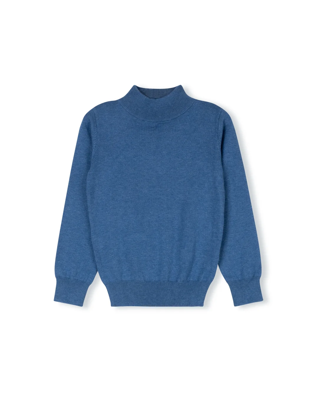Puffed Denim Knit Turtleneck - Image 3
