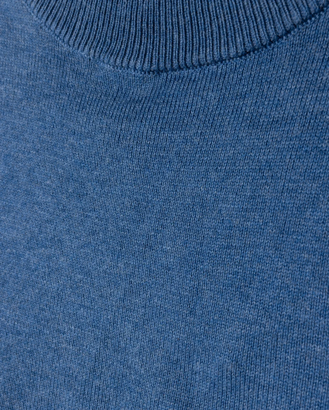Puffed Denim Knit Turtleneck - Image 4