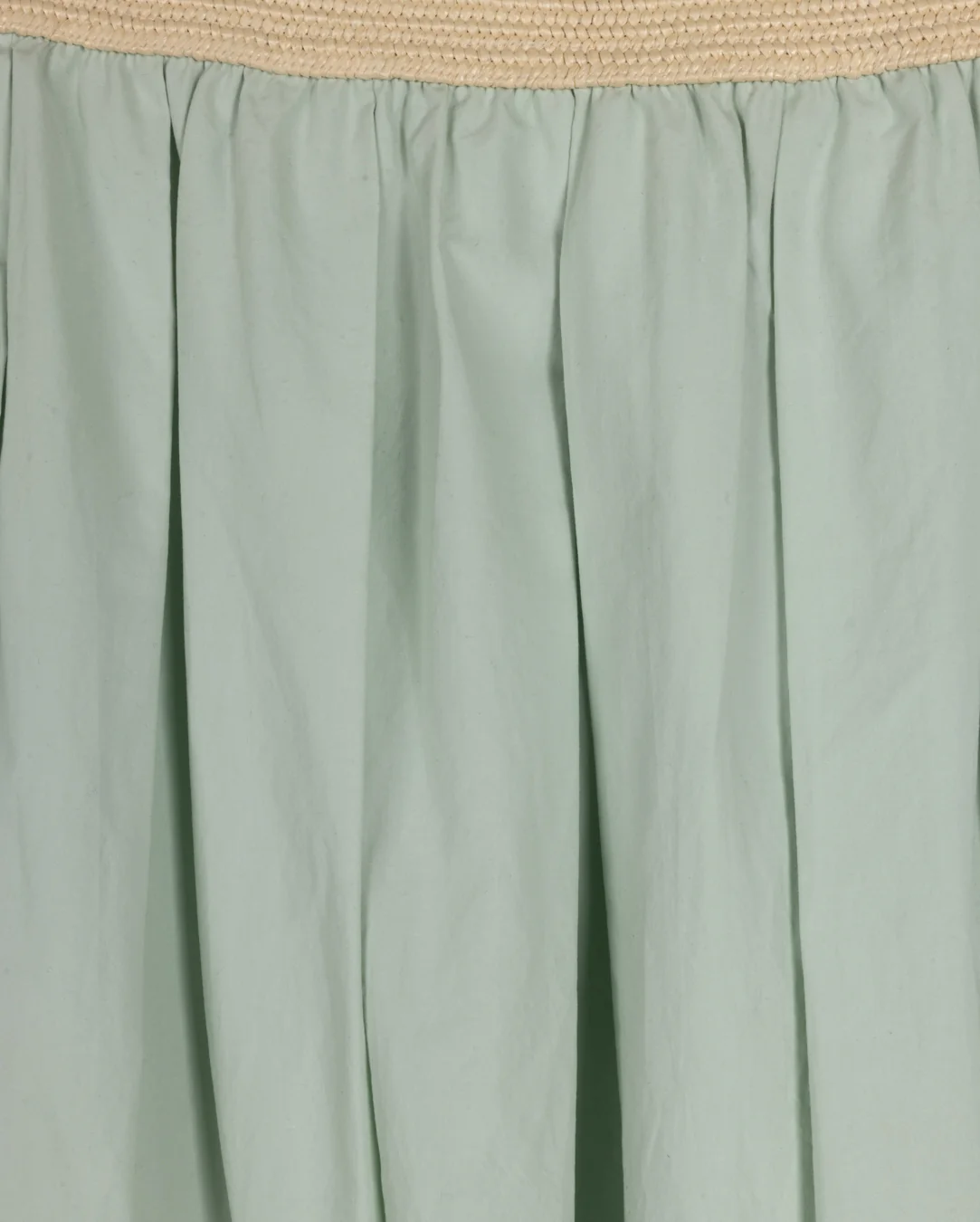 Raffia Waist Poplin Skirt - Image 2