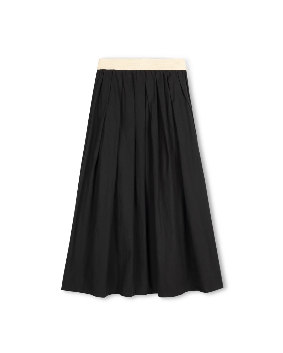 Raffia Waist Poplin Skirt - Image 6