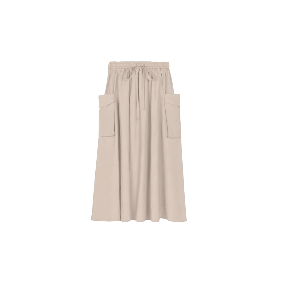Raincoat Cargo Maxi Skirt