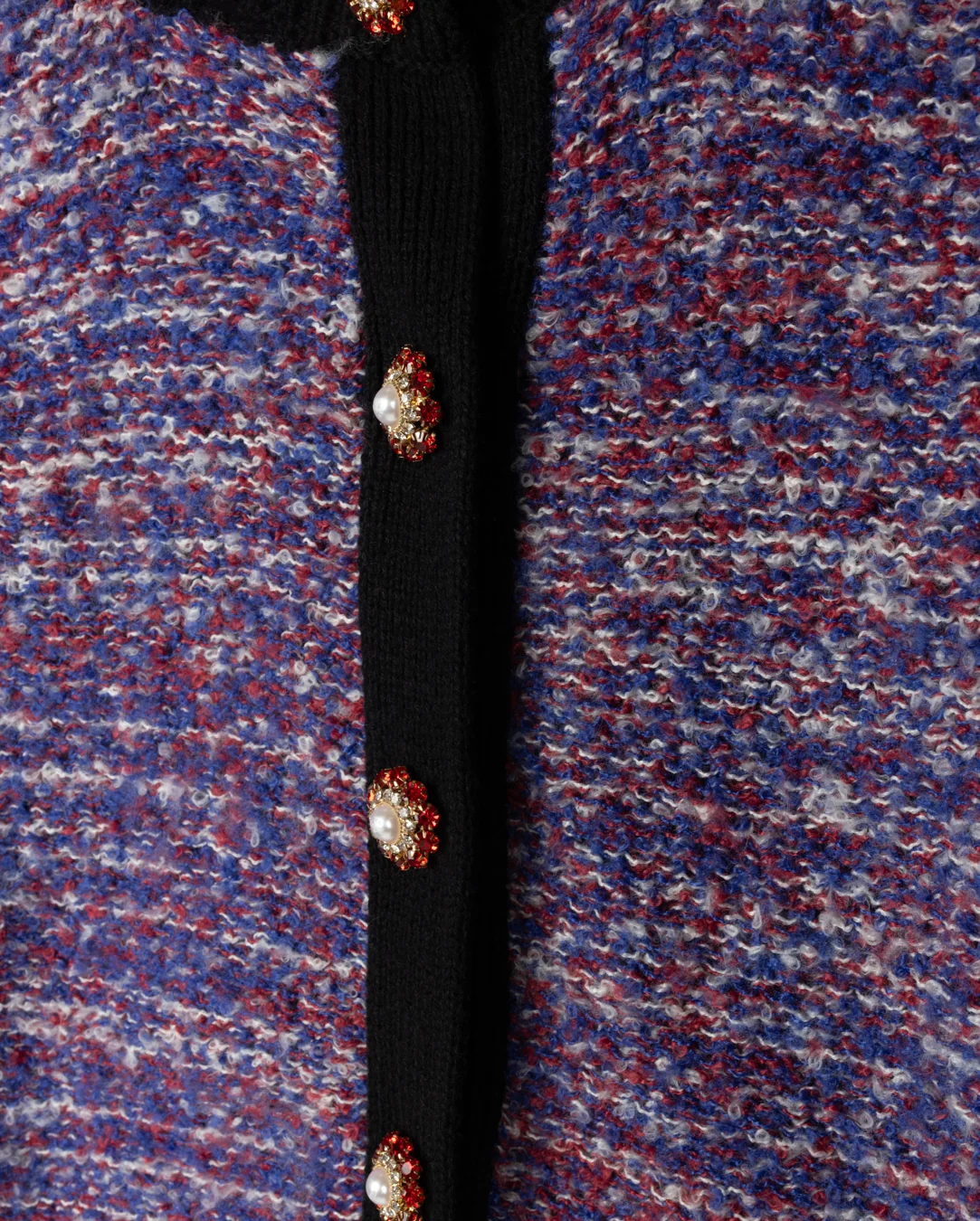 Rhinestone Button Knit Cardigan - Image 2
