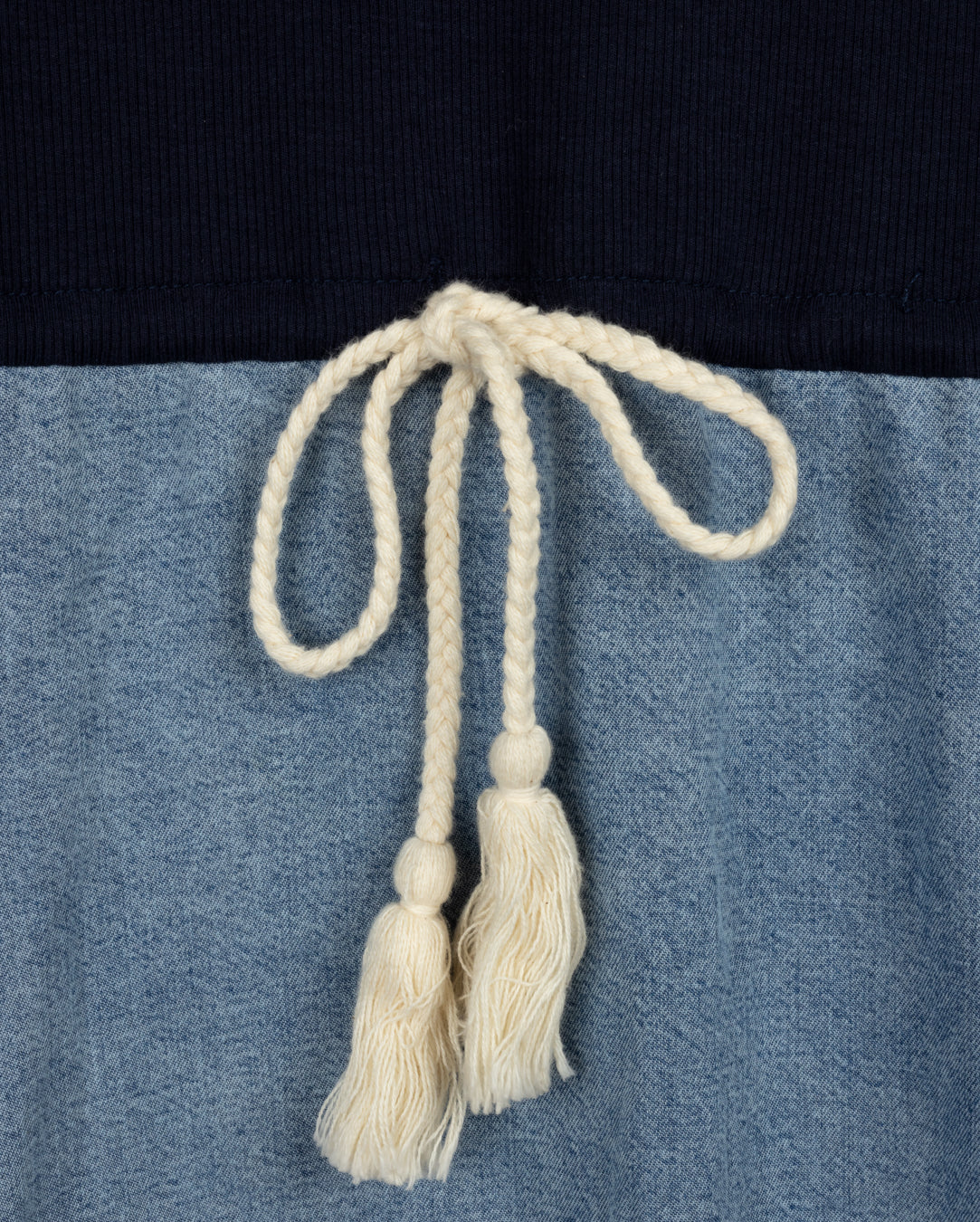 Ribbed And Chambray Pocket Dress - Image 2