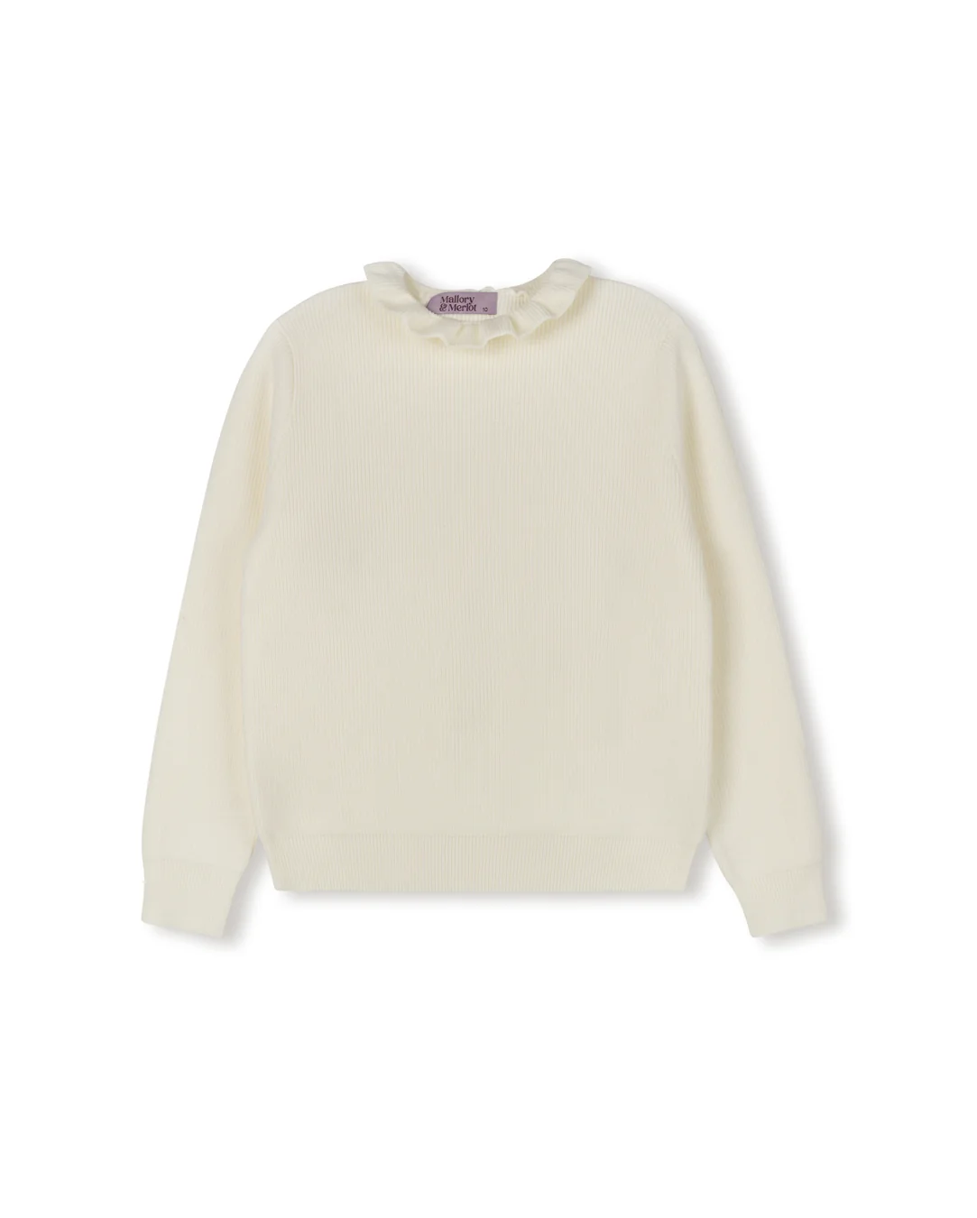 Ribbed Sweater With Ruffle Neck - Image 5
