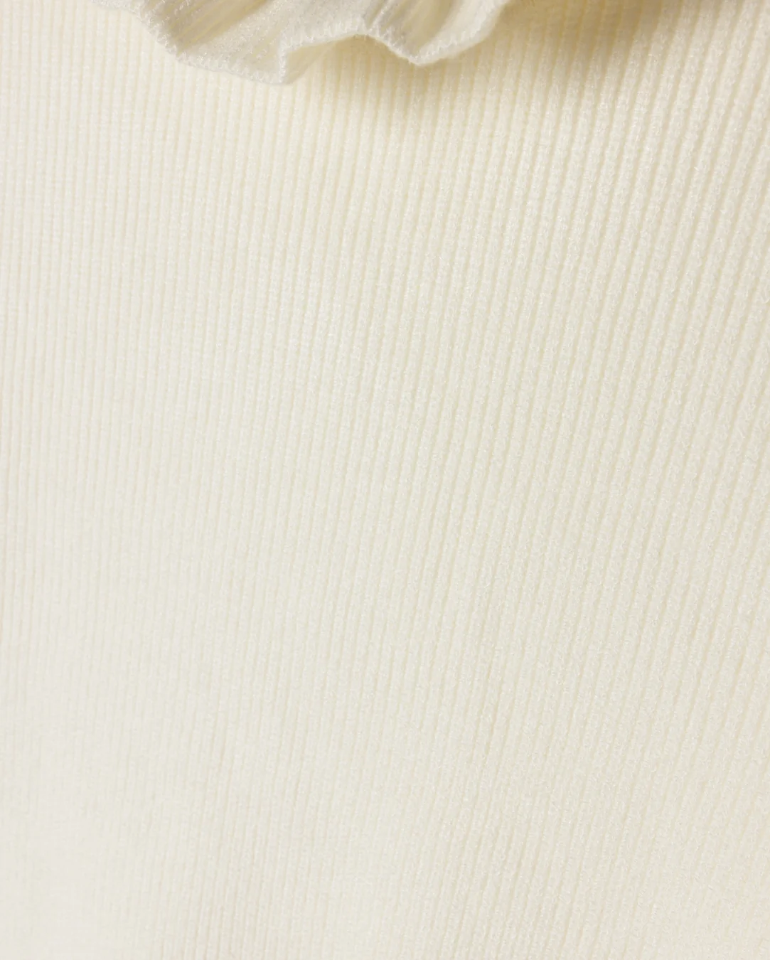 Ribbed Sweater With Ruffle Neck - Image 6