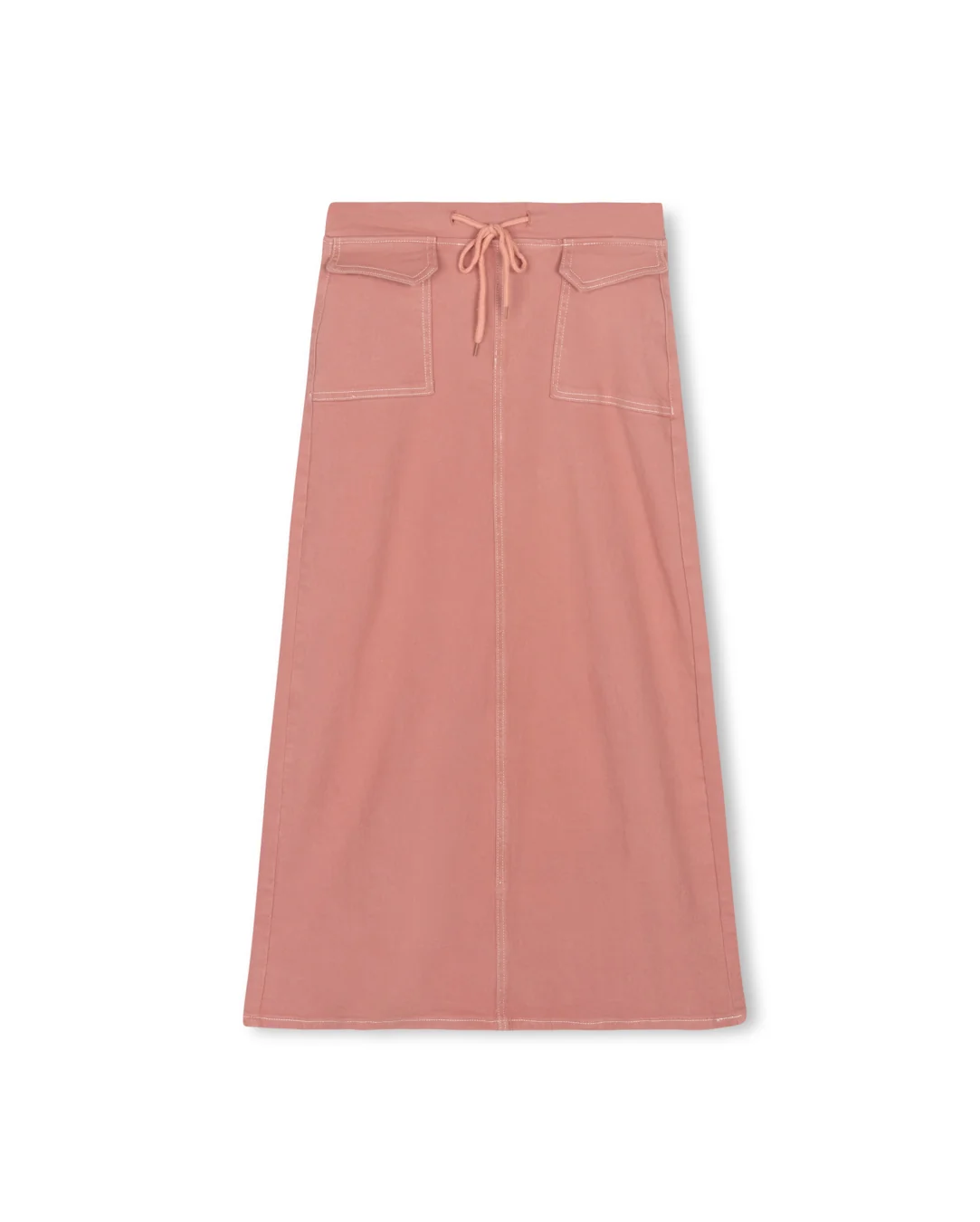 Rope Tie Denim Maxi Skirt - Image 2