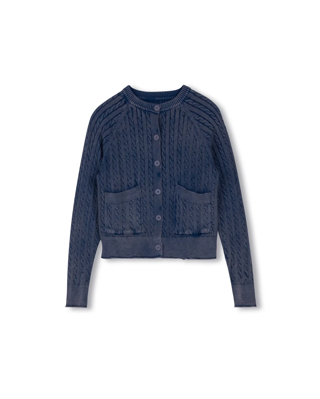 Rounded Collar Knit Cardigan - Image 3