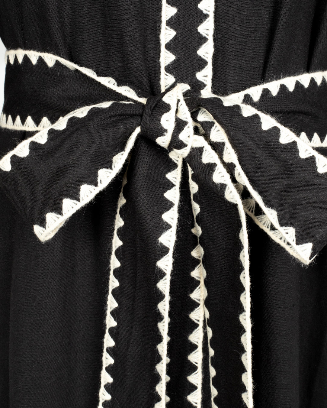 Scallop Trim Belt Dress - Image 2