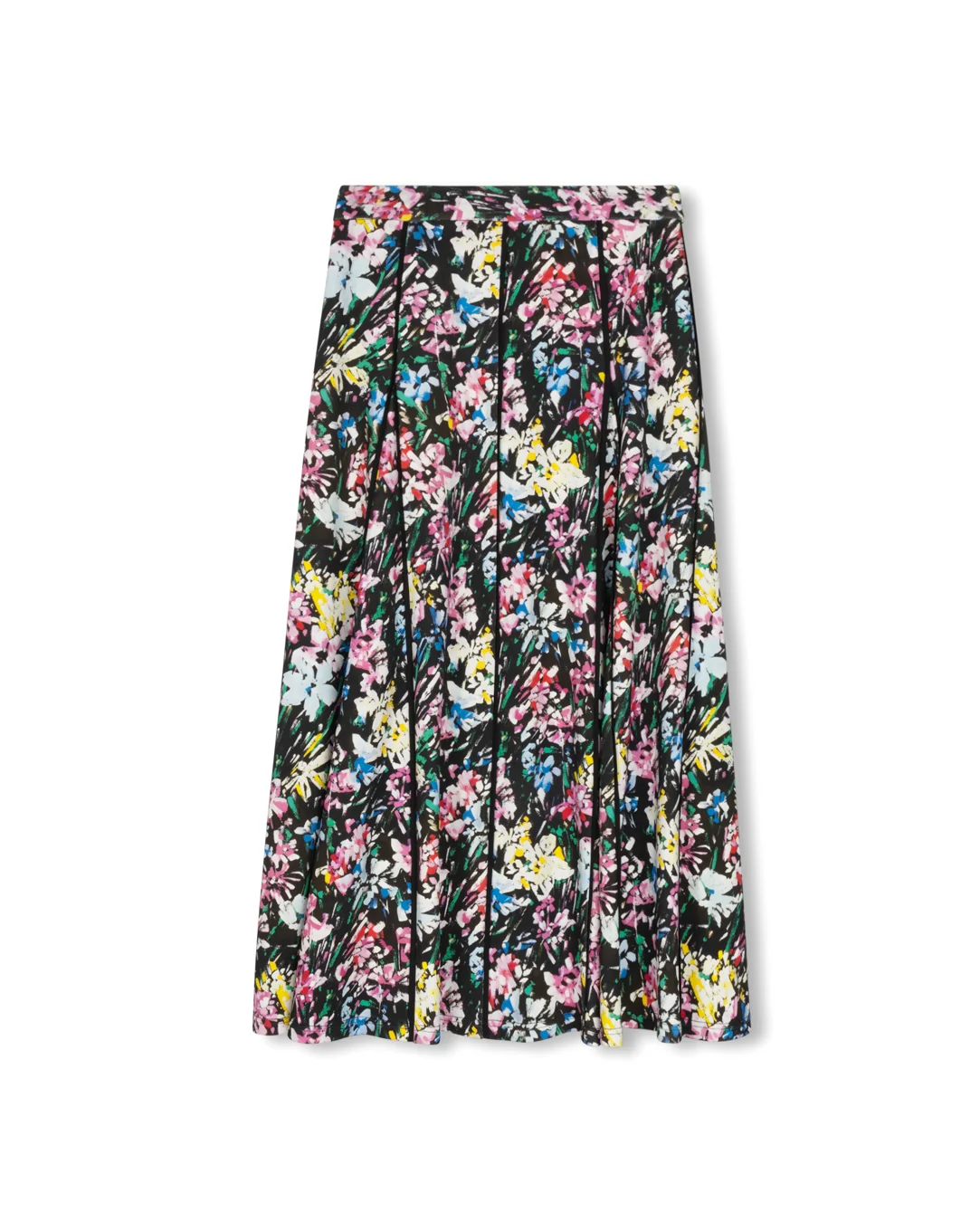 Scuba Floral Printed Maxi Skirt