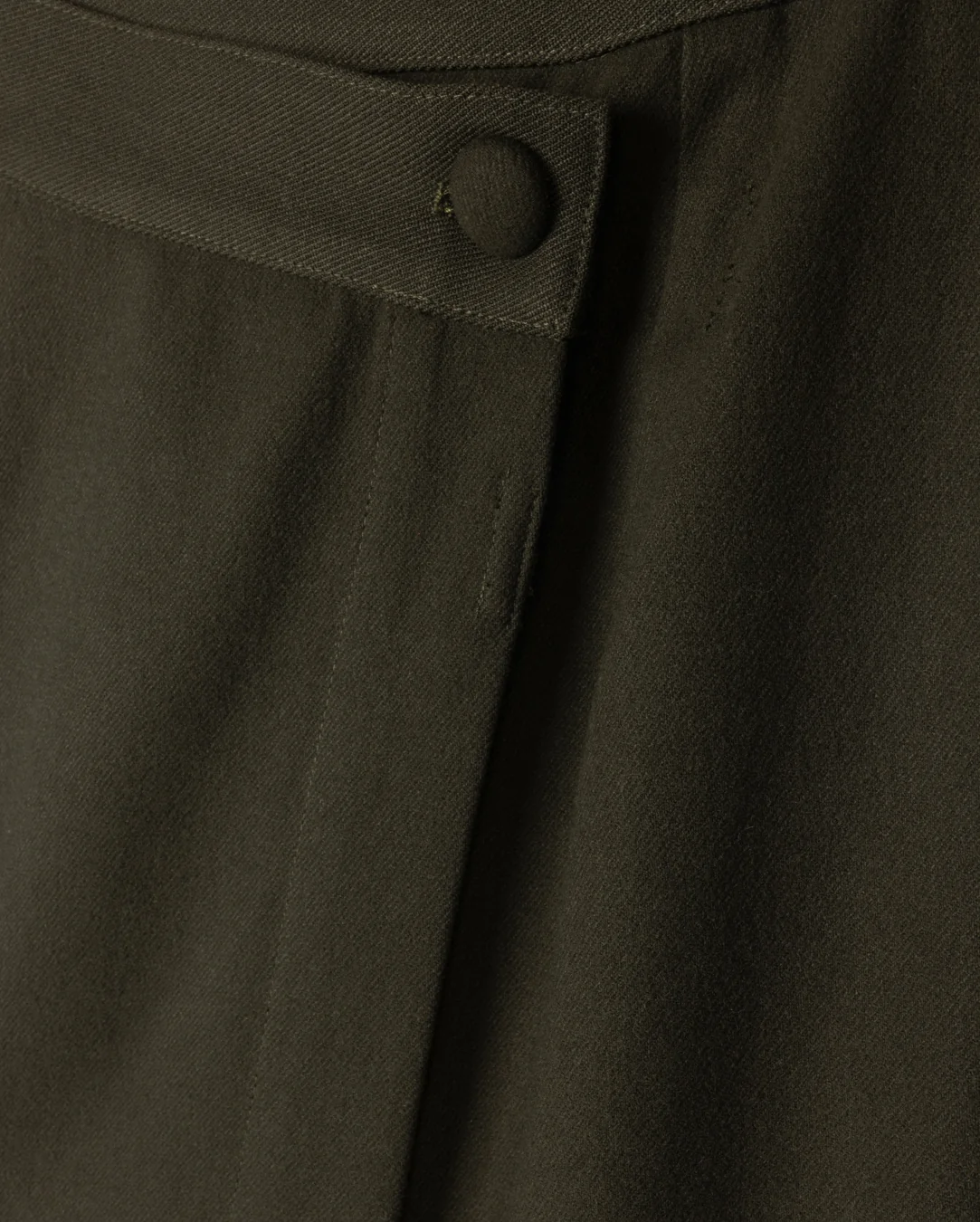 Side Pleated Wool Wrap Skirt - Image 2