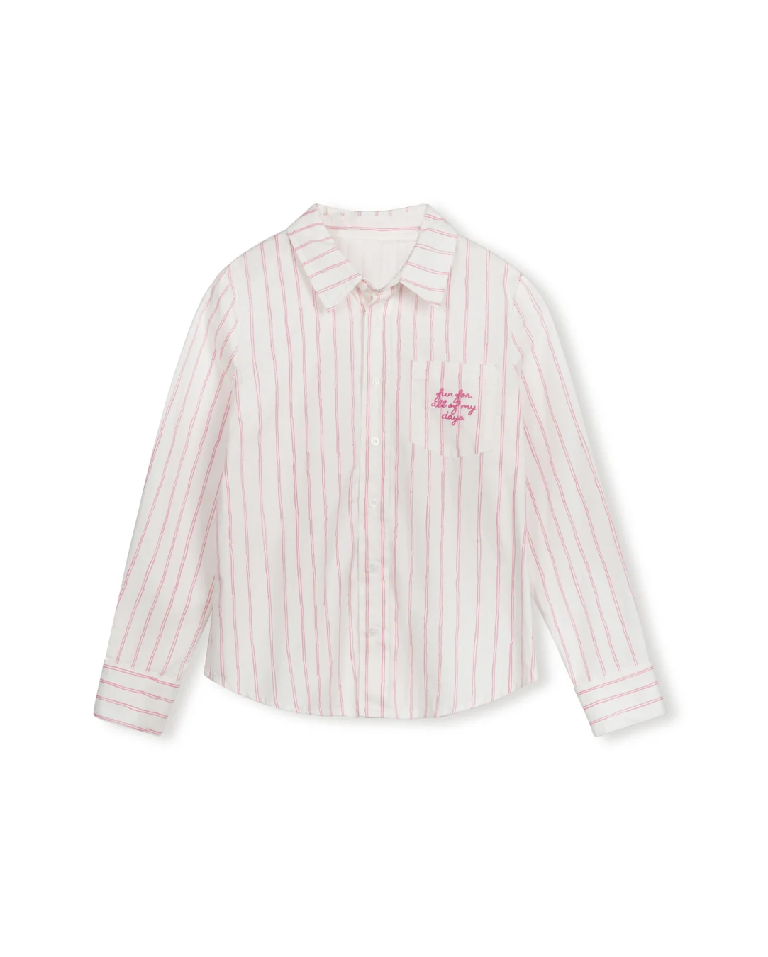Sketch Pinstriped Embroidered Blouse - Image 6