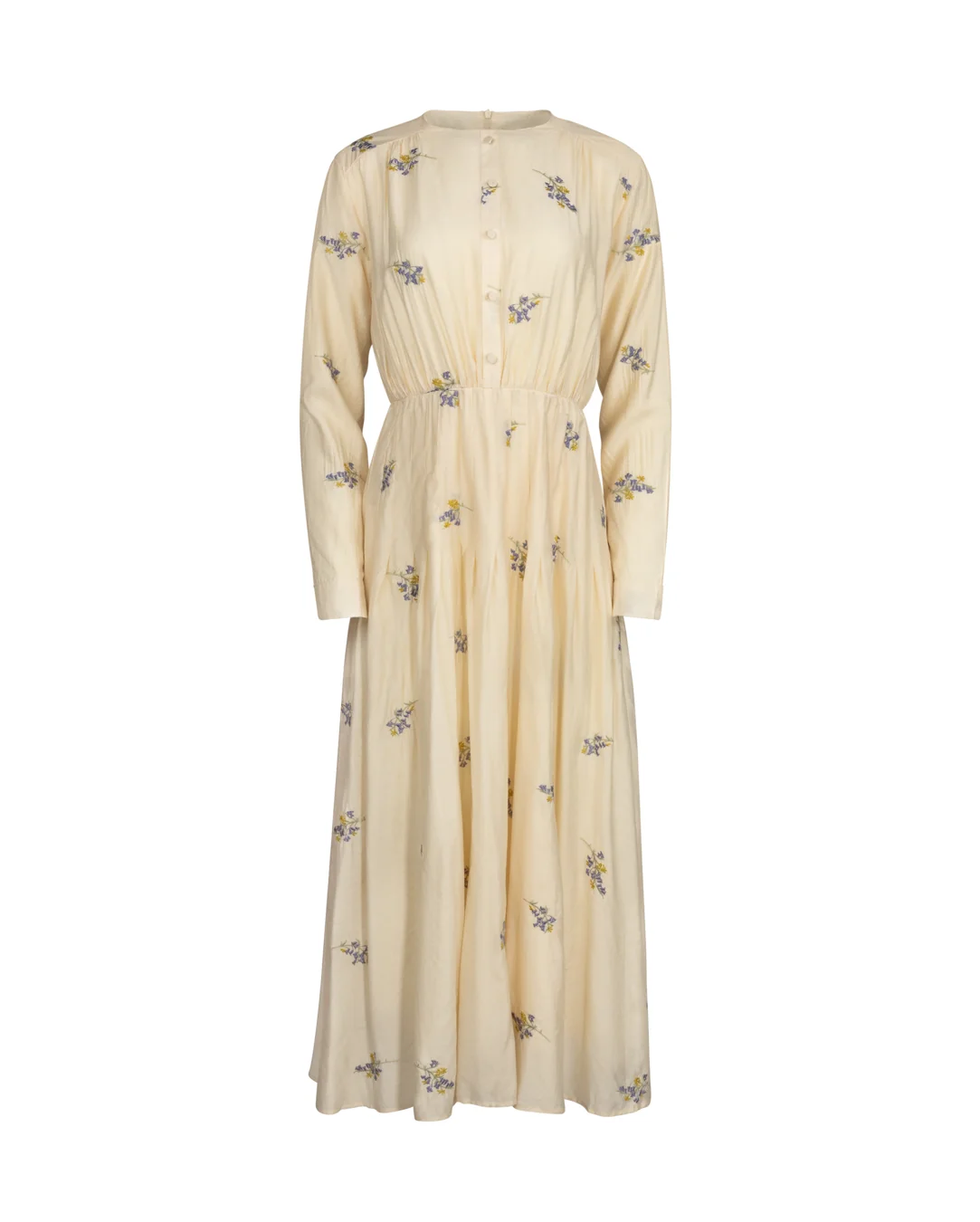 Small Scattered Embroidered Midi Dress