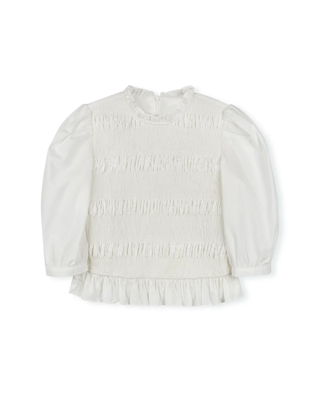 Smocked Peplum Blouse
