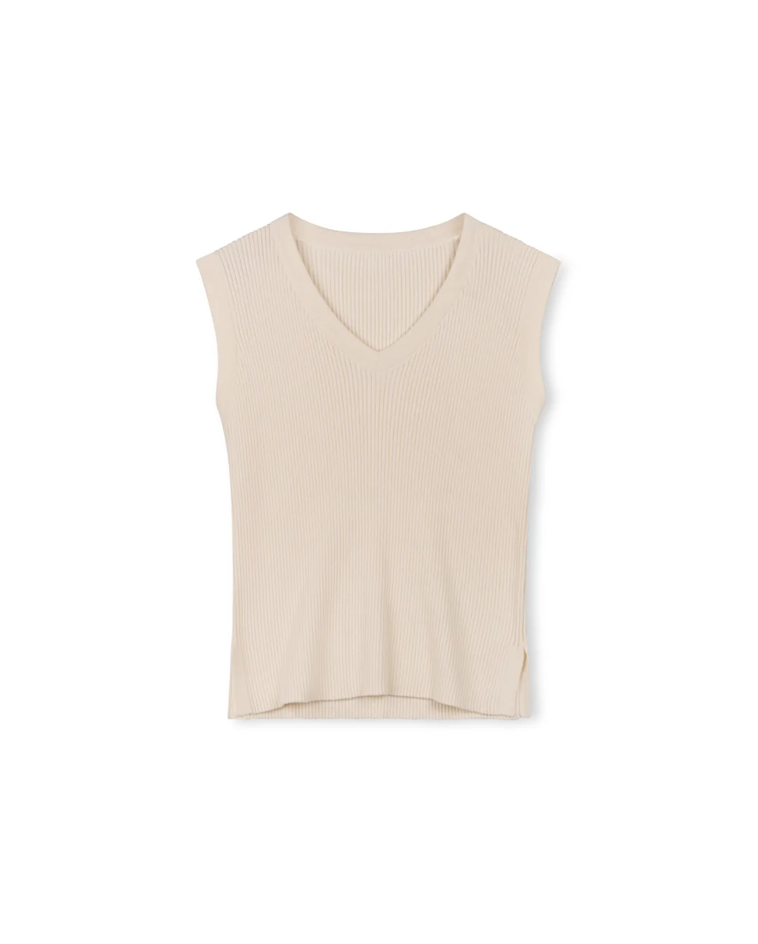 Stick Ribbed Knit Vest
