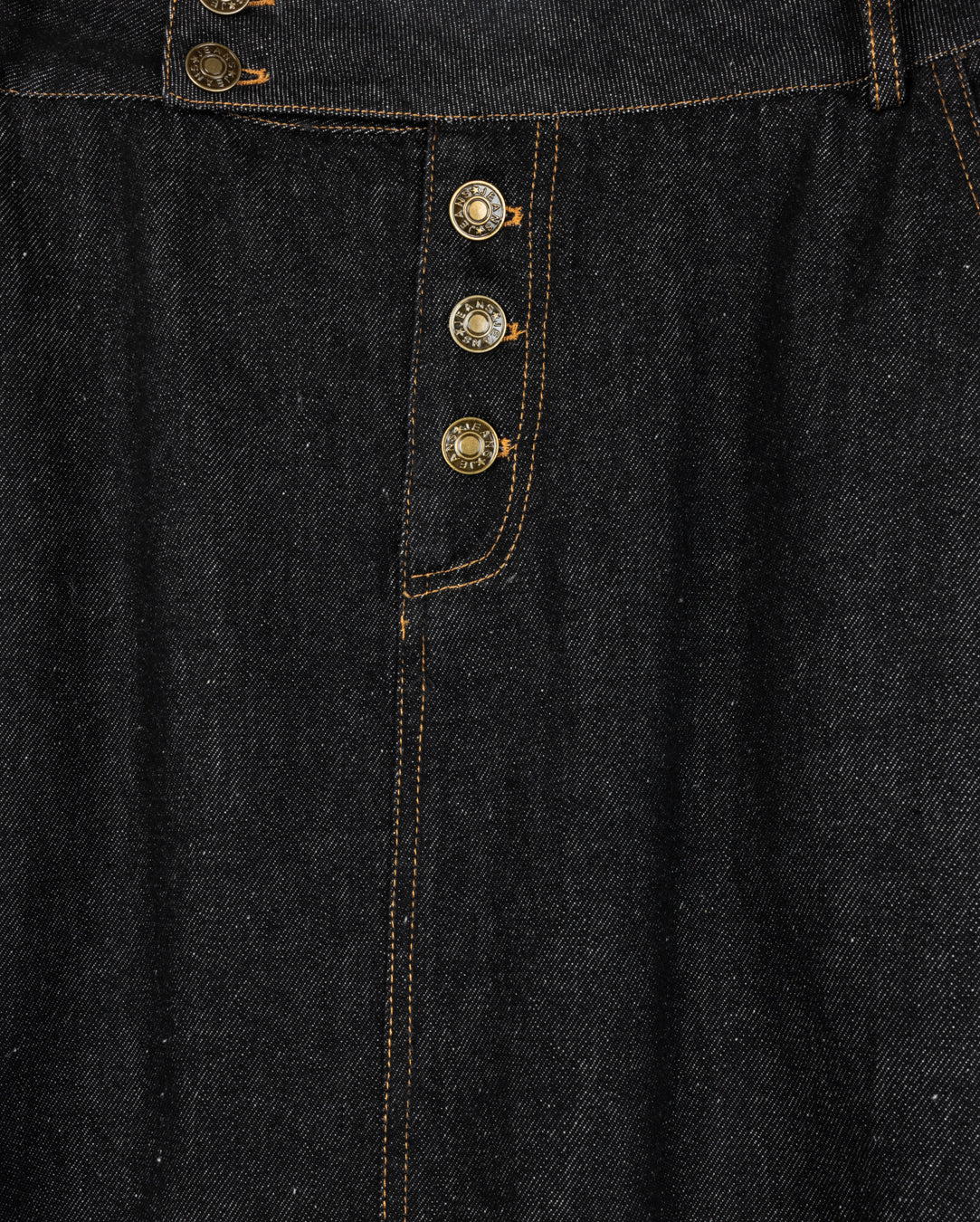 Straight Button Denim Skirt - Image 4