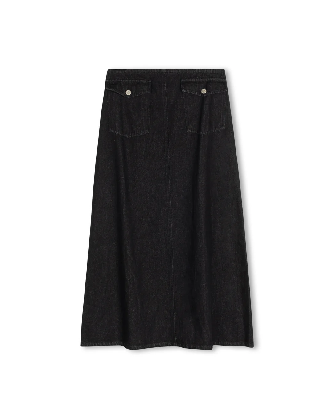 Straight Front Pocket Denim Skirt - Image 6
