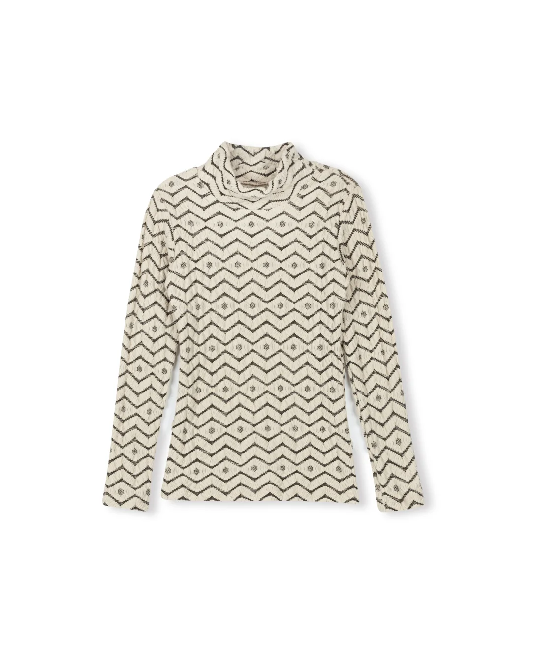 Stretch Chevron Turtleneck - Image 3