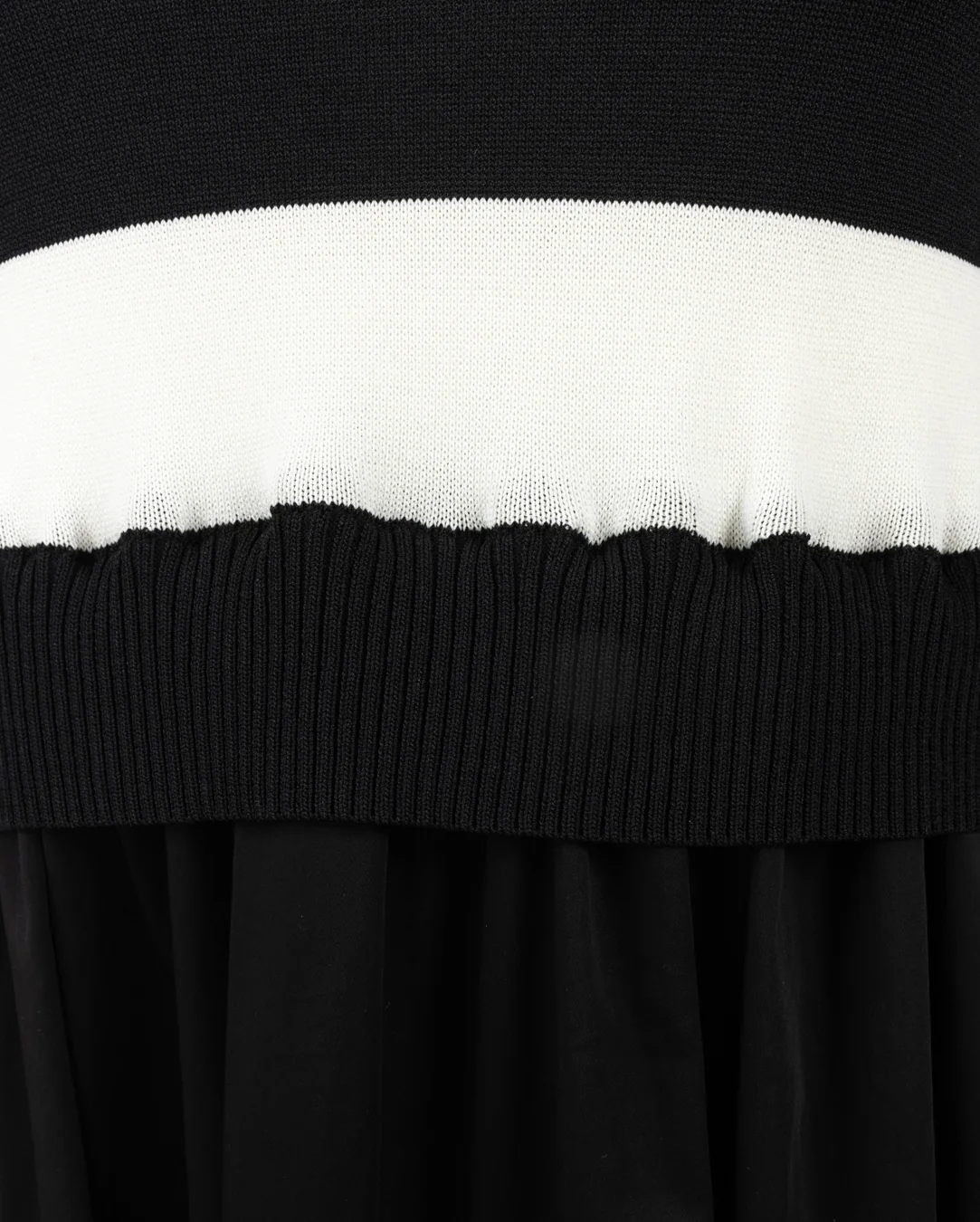 Stripe Knit And Poplin Dress - Image 2