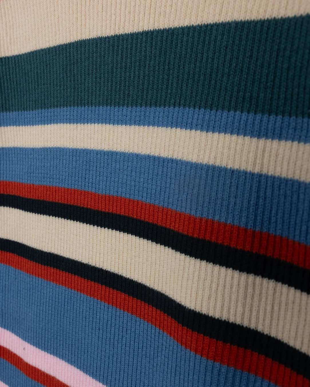 Striped Button Shoulder Sweater - Image 2