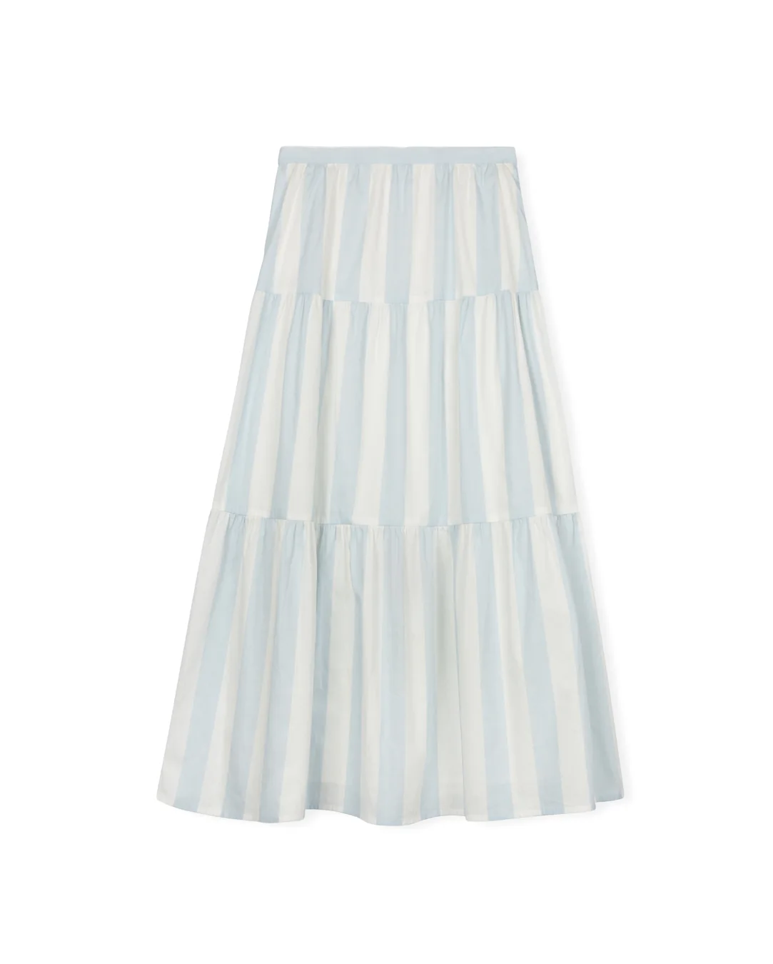 Striped Cotton Maxi Skirt