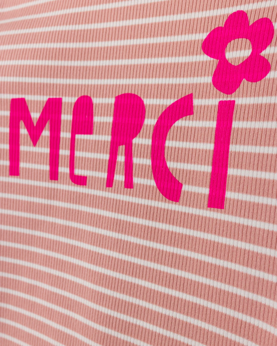 Striped Flower Detail Tee - Image 2
