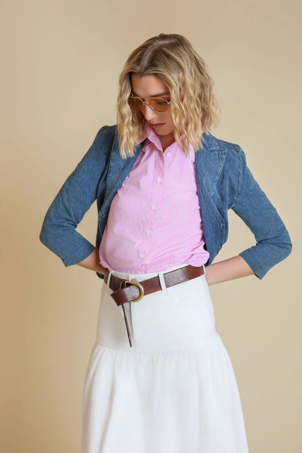 Striped Seam Blouse - Image 3