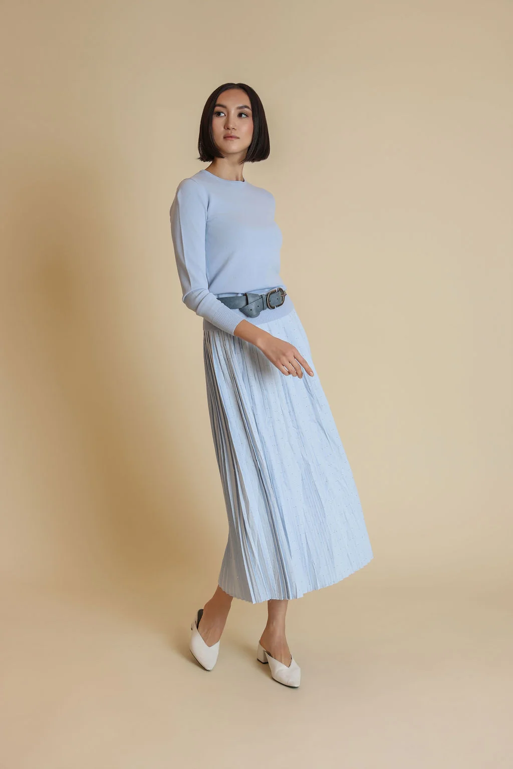 Studded Pleated Skirt - Image 2
