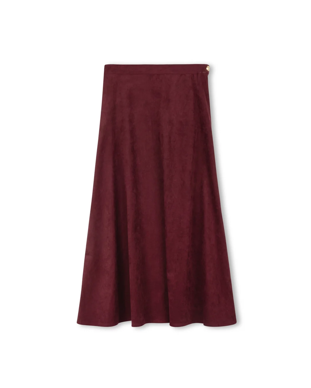 Suede Maxi A-Line Skirt