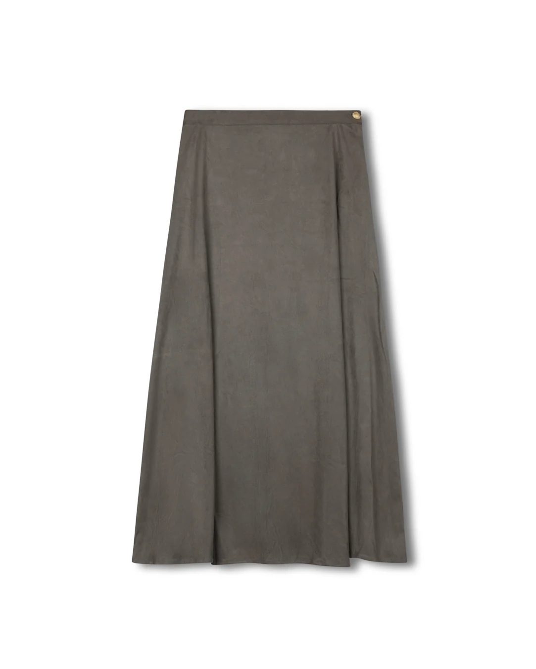 Suede Maxi A-Line Skirt - Image 5